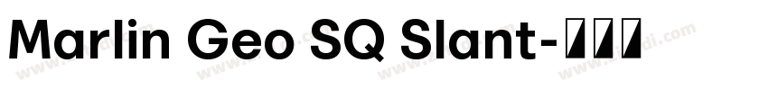 Marlin Geo SQ Slant字体转换